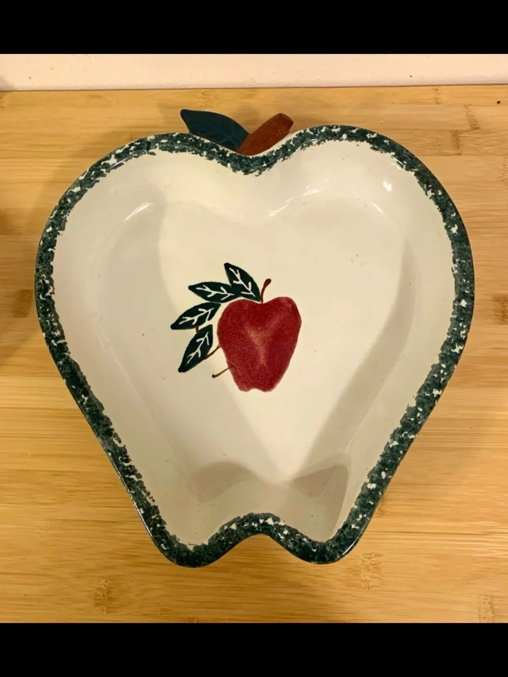 Chaparral Pottery USA Apple Shaped serving Bowl vintage